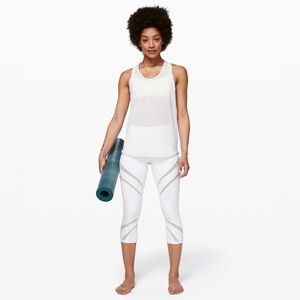 🆕🤍 Lululemon Essential Tank - White Herringbone